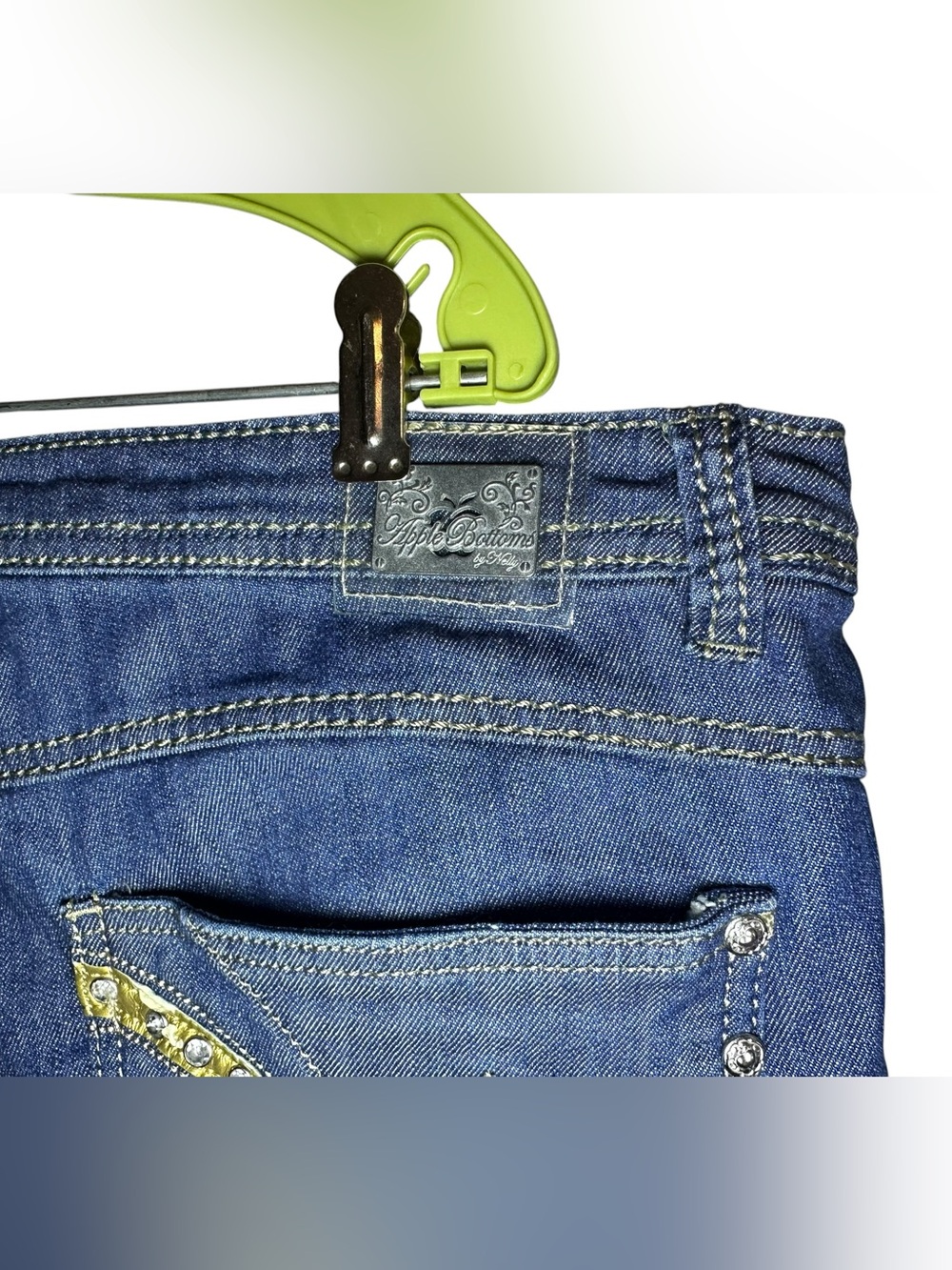 Apple Bottoms blue denim straight-leg jeans Women’s size 22 - Picture 6 of 11